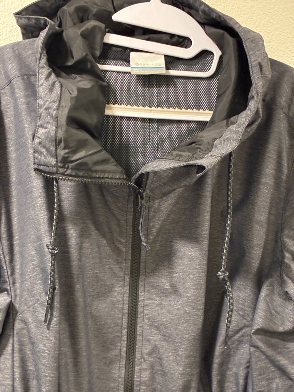 COLUMBIA Lillian Ridge Black Waterproof Long Sleeve Hooded Rain Jacket Women XL - Picture 8 of 15